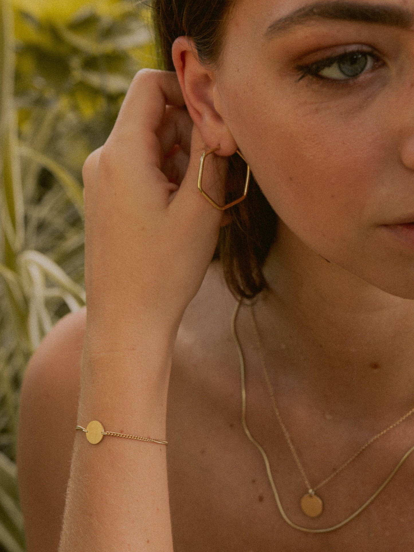 Armband Panzerkette CIRCLE Vergoldet