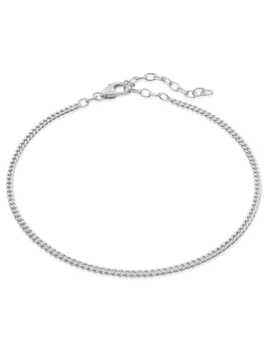 Fußkette Panzerkette TIMELESS Silber rhodiniert